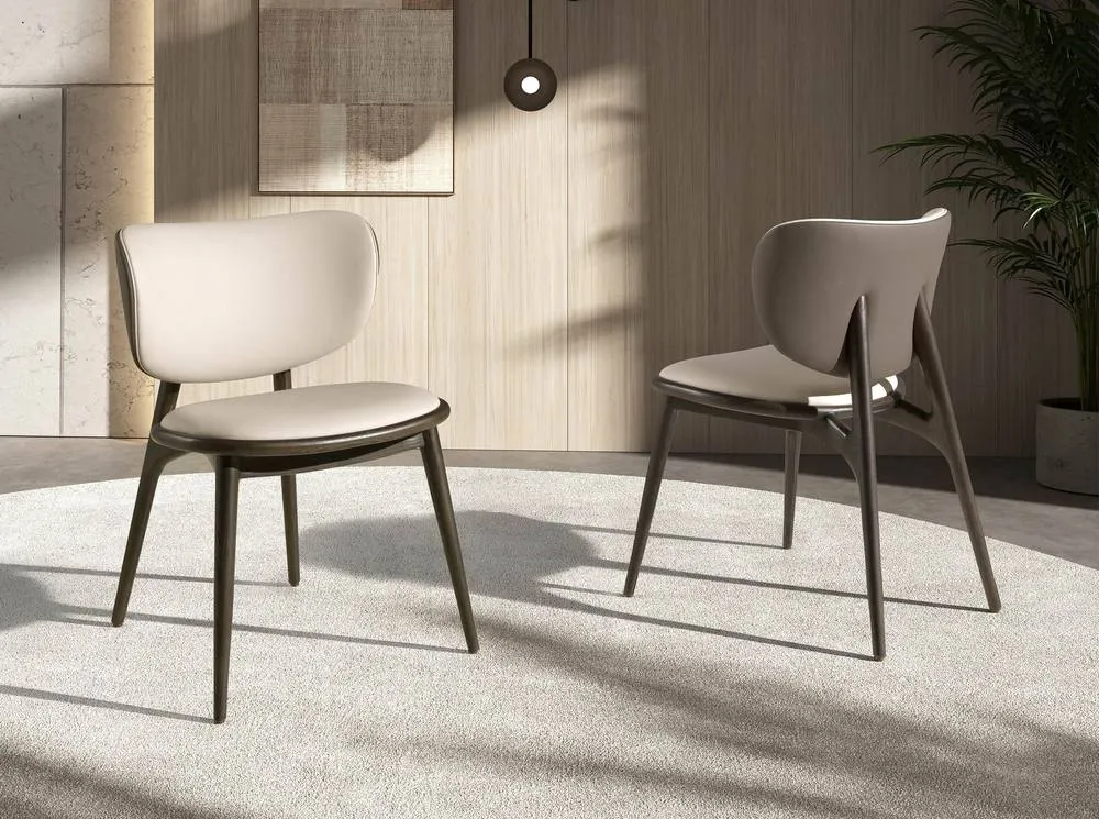 Angel Cerda Modern Dining Chair in Cream 5