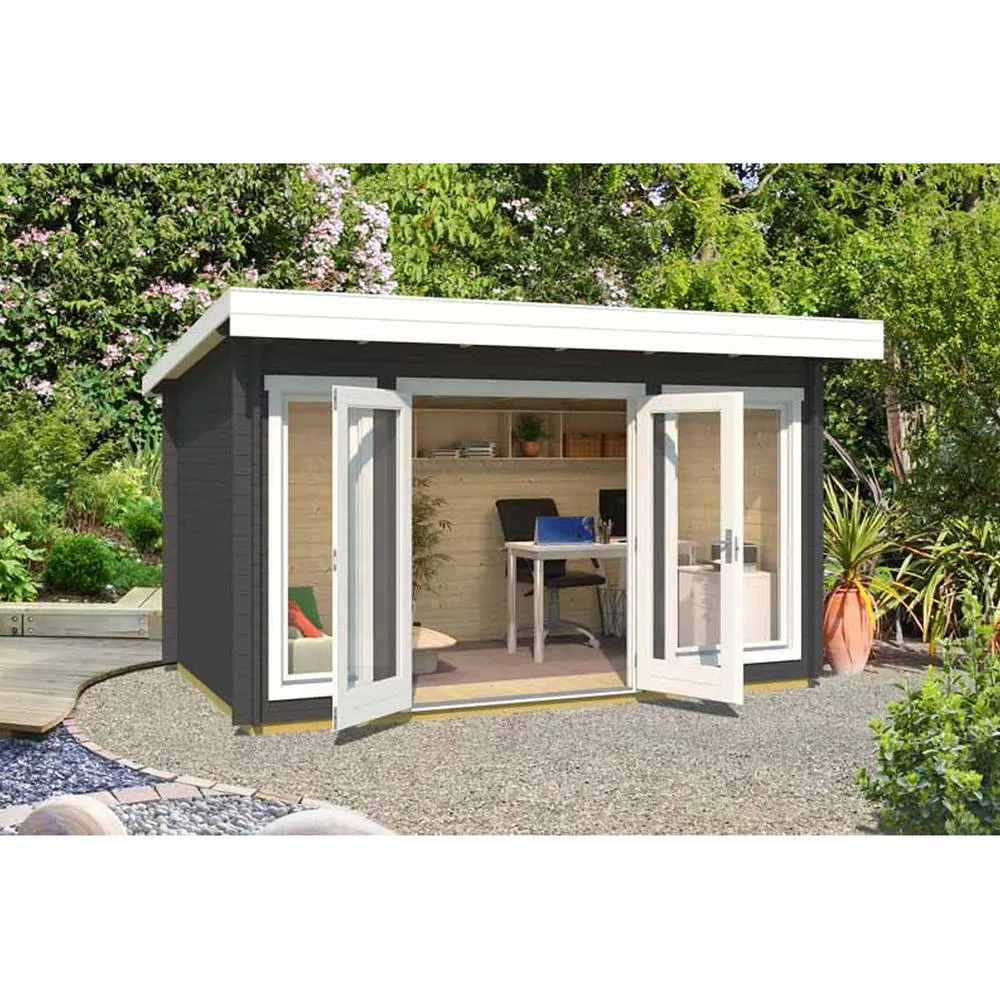 Lasita Maja Ltd Dorset-Log Cabin, Garden Room, Home Office - L430xW320xH233.7 cm in Light Tan 3