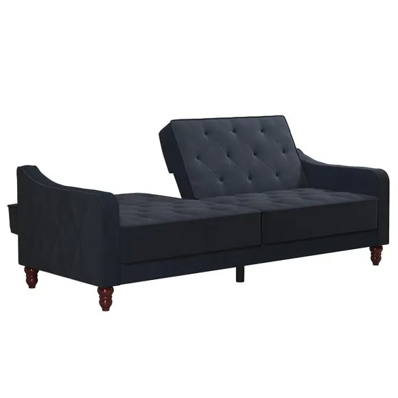 Vintage Velvet Tufted Double Futon 5
