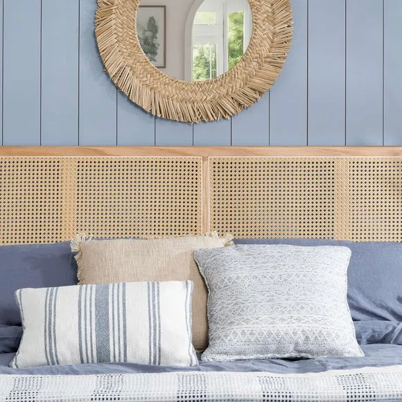 Elina Rattan Bed Frame, Oak 6