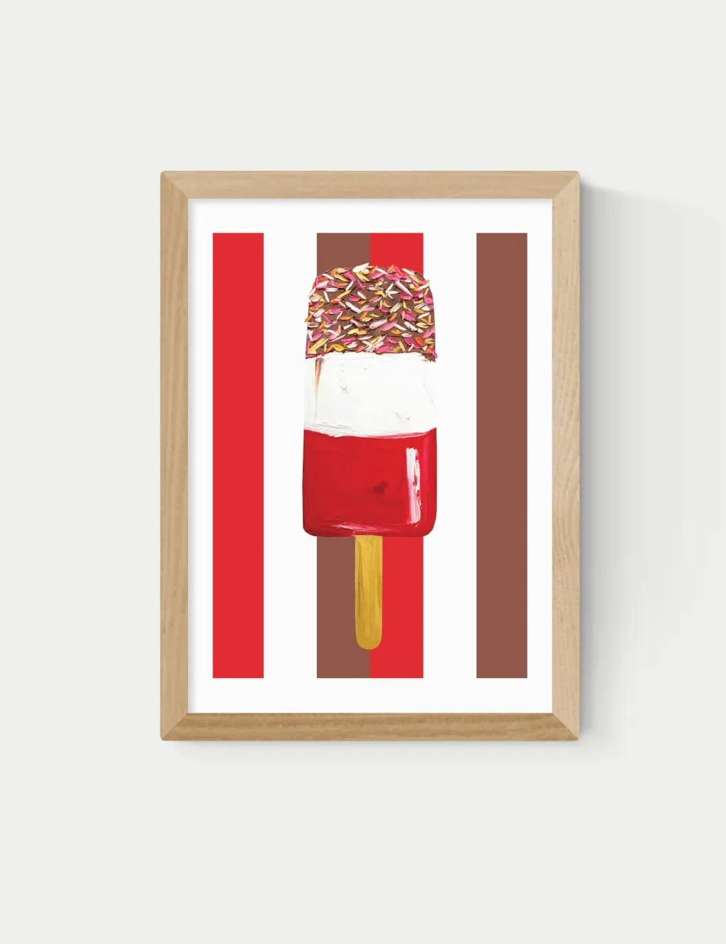 East End Prints Fab Stripes Framed Art Natural