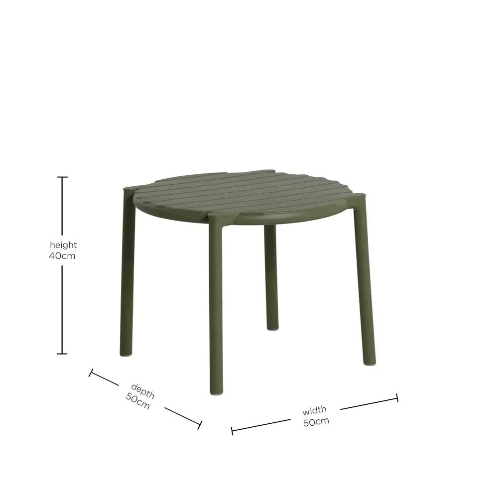 Lima Coffee Table, Round, Recycled Plastic, Green | Barker & Stonehouse 4