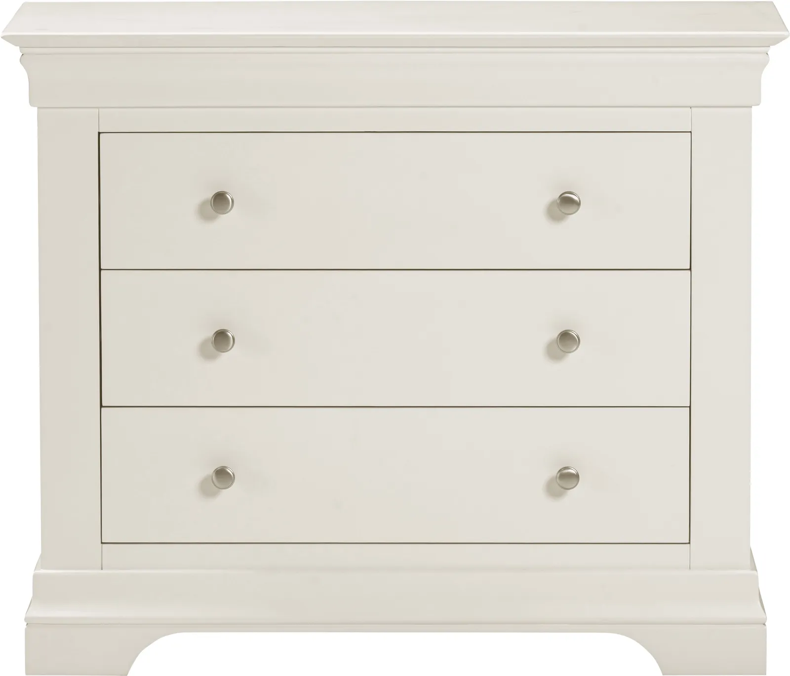 Seconique Bordeaux 3 Drawer Chest (Fully Assembled) in Ivory 4