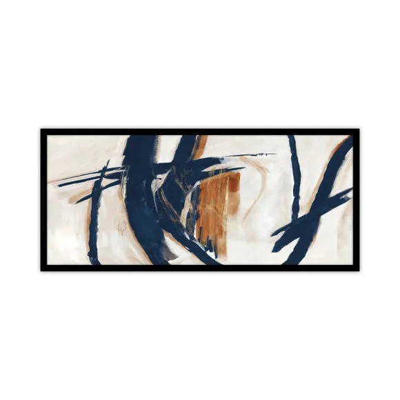 Blue Expressive Abstract Framed Print 2