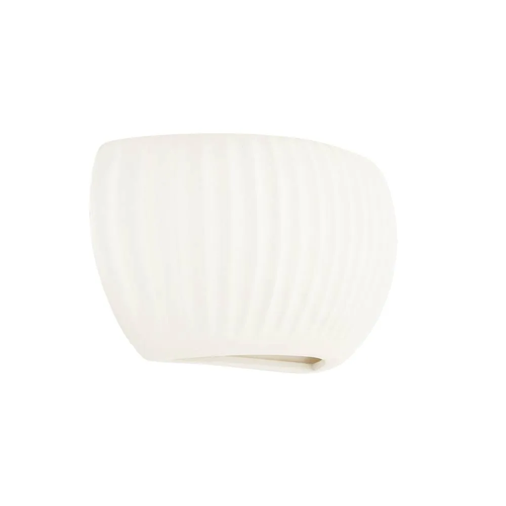 Netlighting Witham Plaster Wall Lamp Unglazed Ceramic in White 6