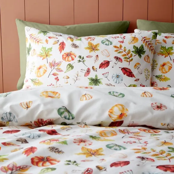 Catherine Lansfield Pumpkins Duvet Cover and Pillowcase Set 4