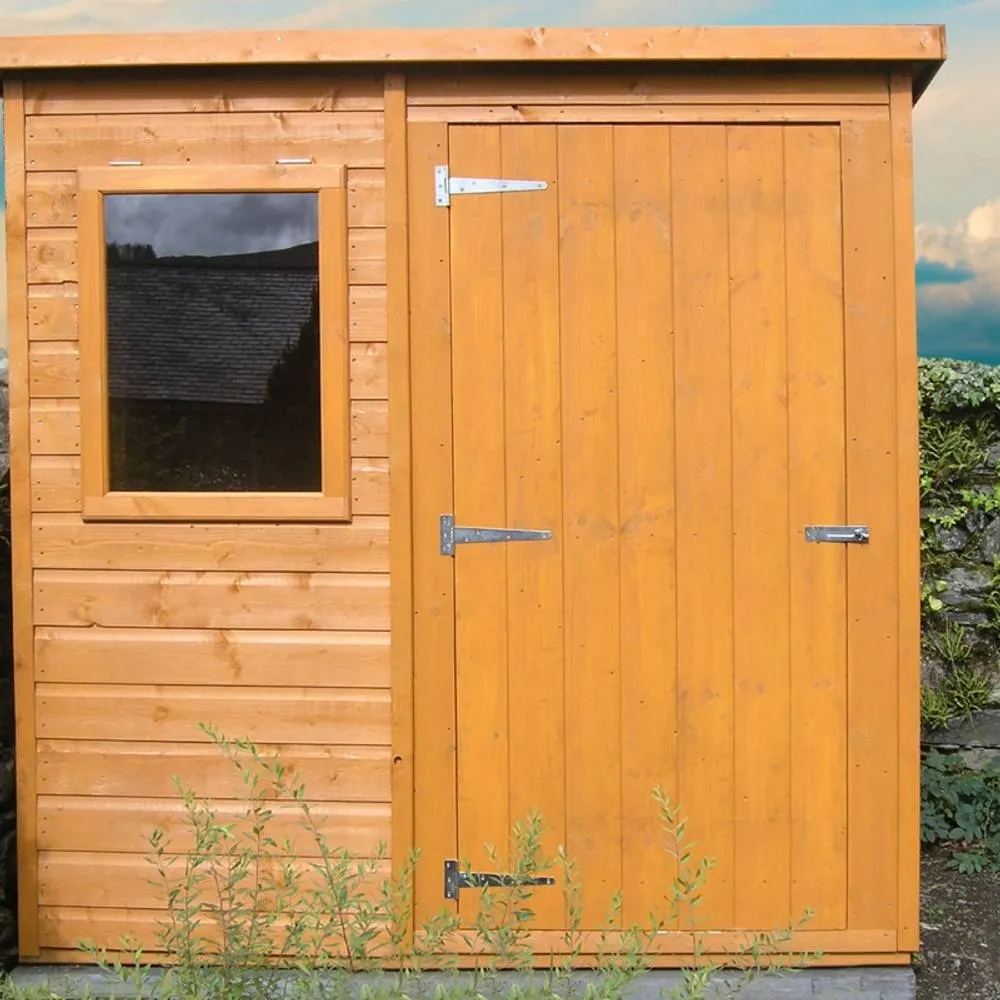 Shires Shiplap Pent Tongue & Groove Garden Shed Workshop Approx 6 x 4 Feet in Brown 2