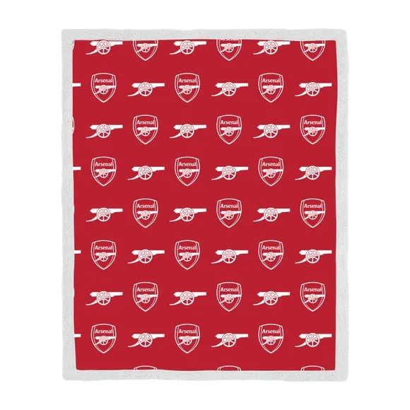 Arsenal Stamp Sherpa Fleece Blanket 100cm x 150cm