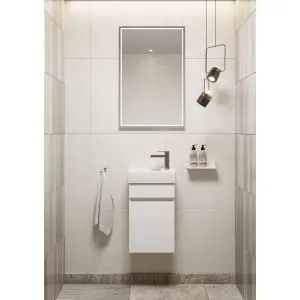 Concept Matt White Compact S1 Vanity Unit & RH Basin - 360mm 2