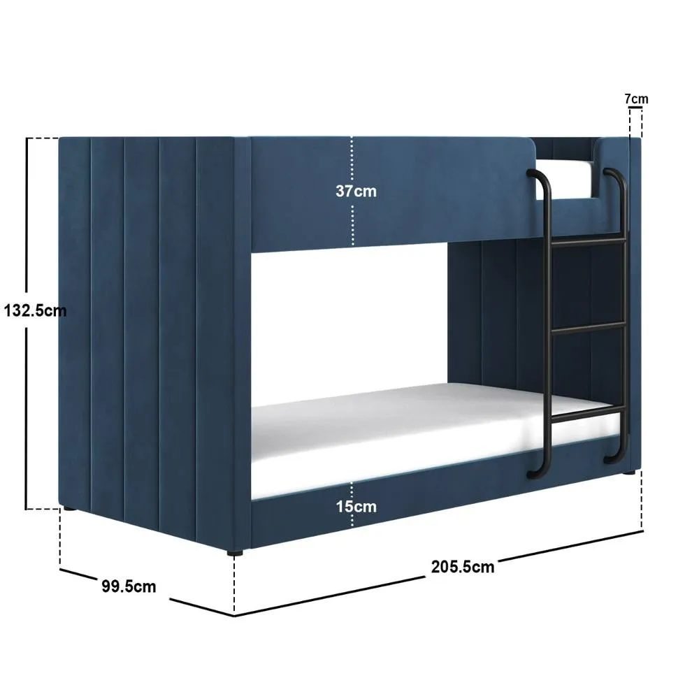 Flair Eden Fabric Bunk Bed in Blue 6