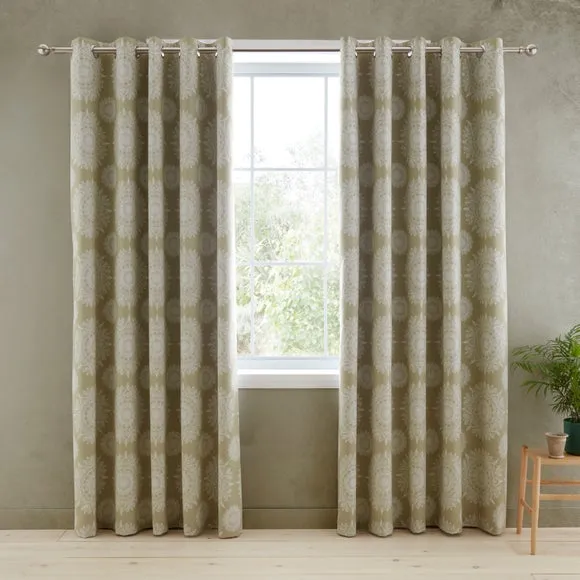 Zahara Mandala Blackout Eyelet Curtains 2