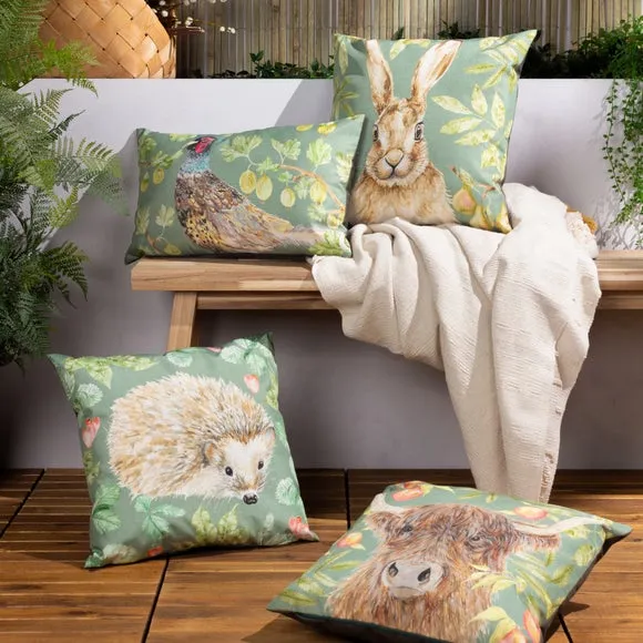 Evans Lichfield Grove Highland Cow Outdoor Cushion 3