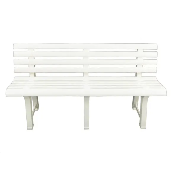 Brindisi 3 Seater White Bench 6