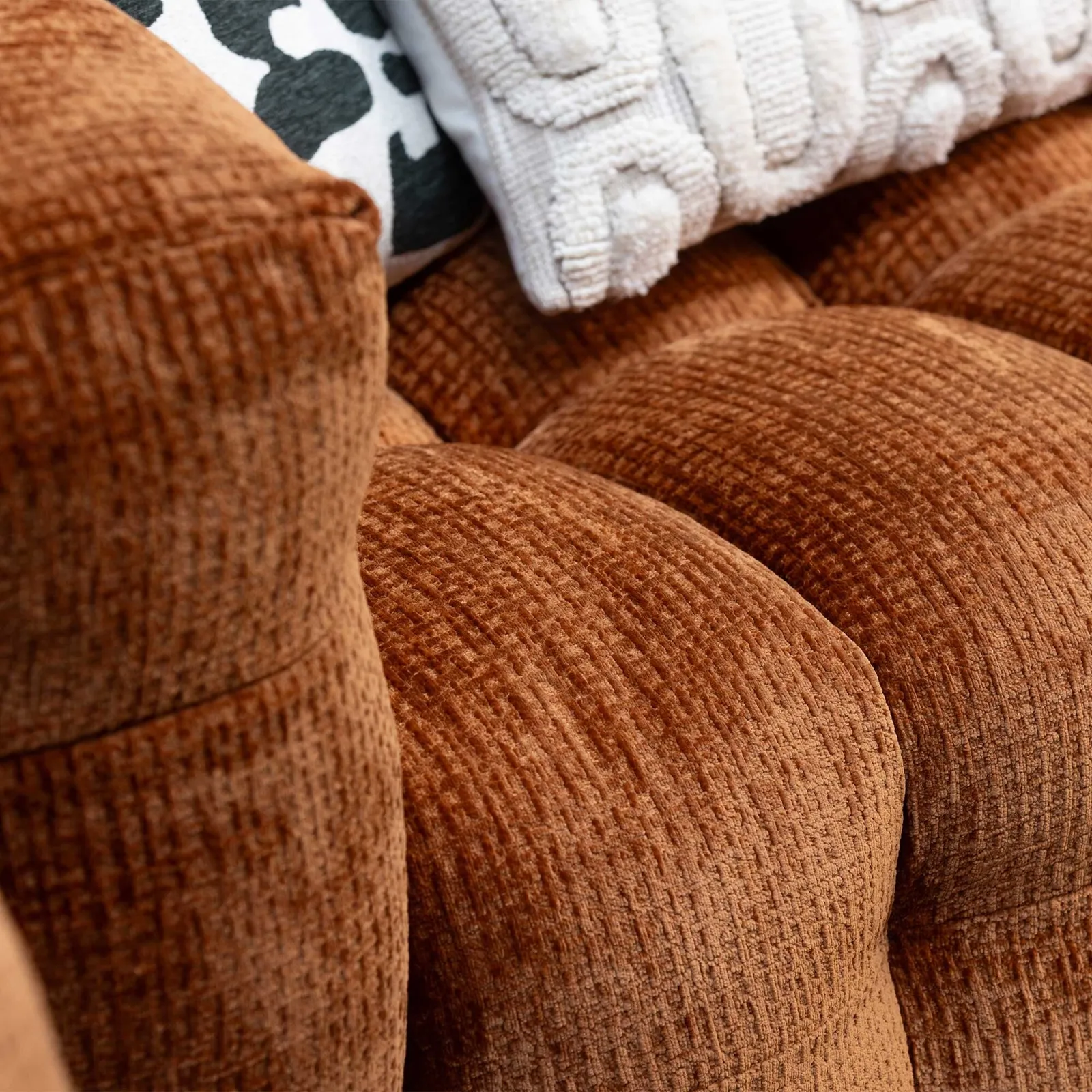 Lenor Textured Fabric Sofa, Orange | Barker & Stonehouse 6