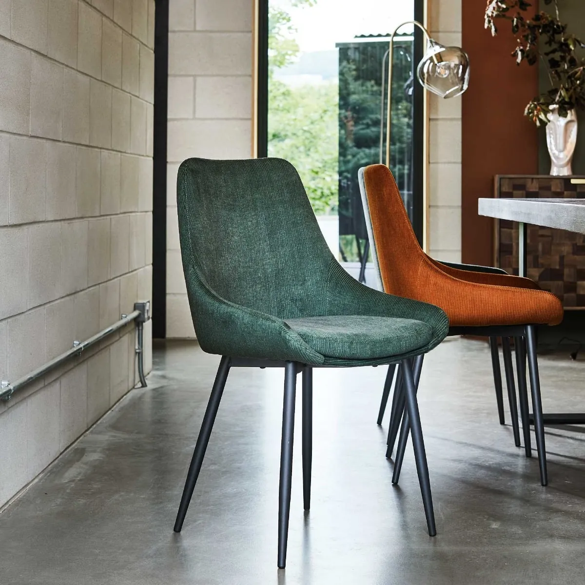Emmett Dining Chair, Green Fabric | Barker & Stonehouse 3