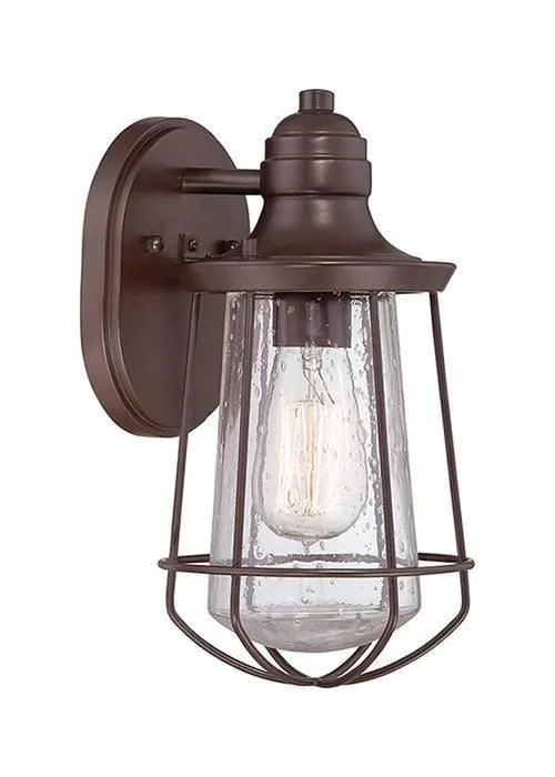 Netlighting Marine 1 Light Ceiling Mini Pendant Western Bronze E27 in Brown
