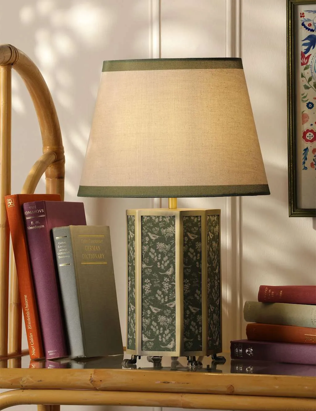 Joules Home Lighting Helmingham Metal & Fabric Table Lamp Antique Brass