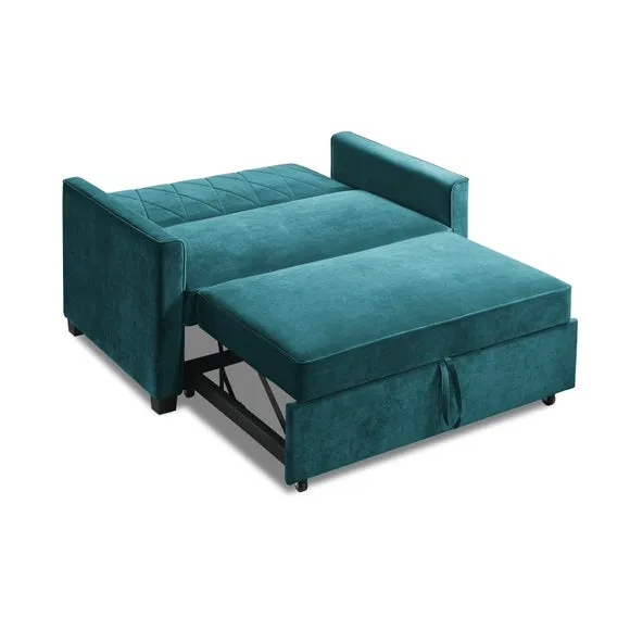 Serena Velvet 2 Seater Small Double Sofa Bed 6