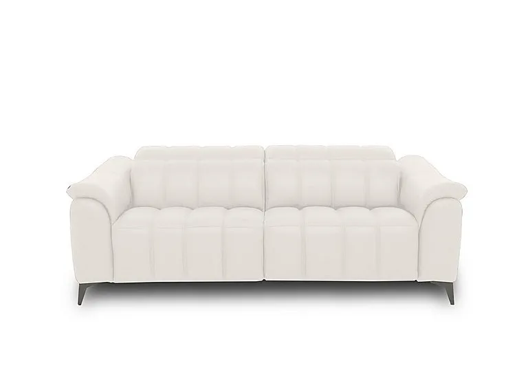 Angelo Leather 3 Seater Sofa - White