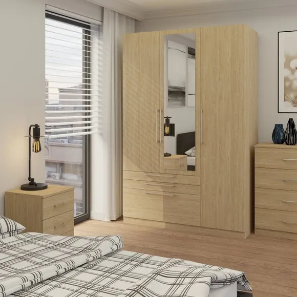Foster Triple 3 Drawer Wardrobe 1