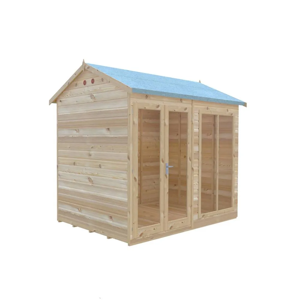 Shires Mayfield 8 x 6 Summerhouse - Wood - L19.9 x W238 x H240.9 cm in Light Brown 3