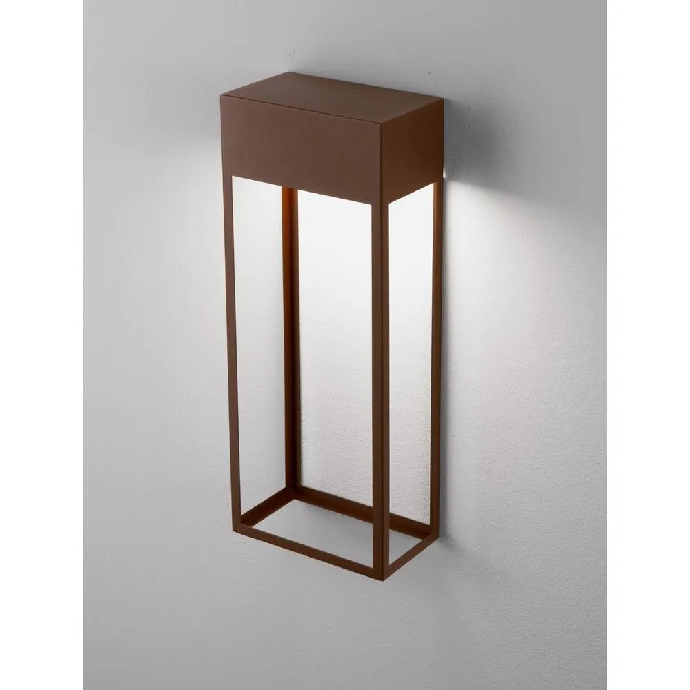 Netlighting Moby Outdoor Wall Lantern Corten LED 20W 1545lm 3000K IP65 in Brown 2