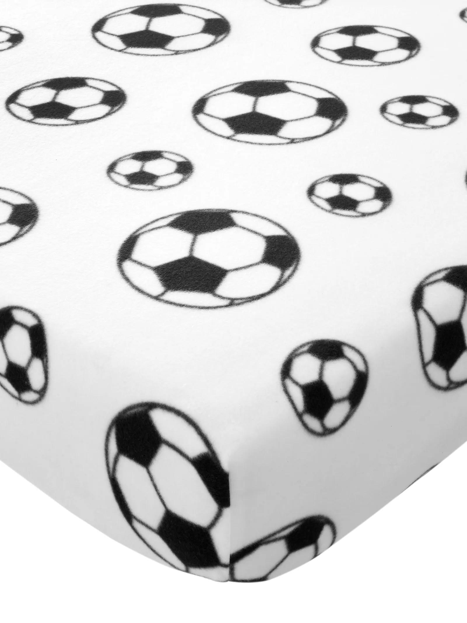 Catherine Lansfield 'Football Fleece' Fitted Sheet in White 2
