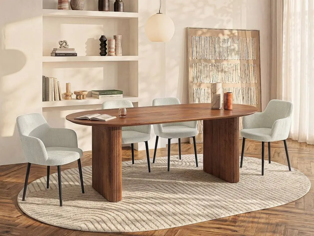 Vente-unique Mango Wood Dining Table With 8 Place Settings - Natural - BALIMELA in Walnut 3