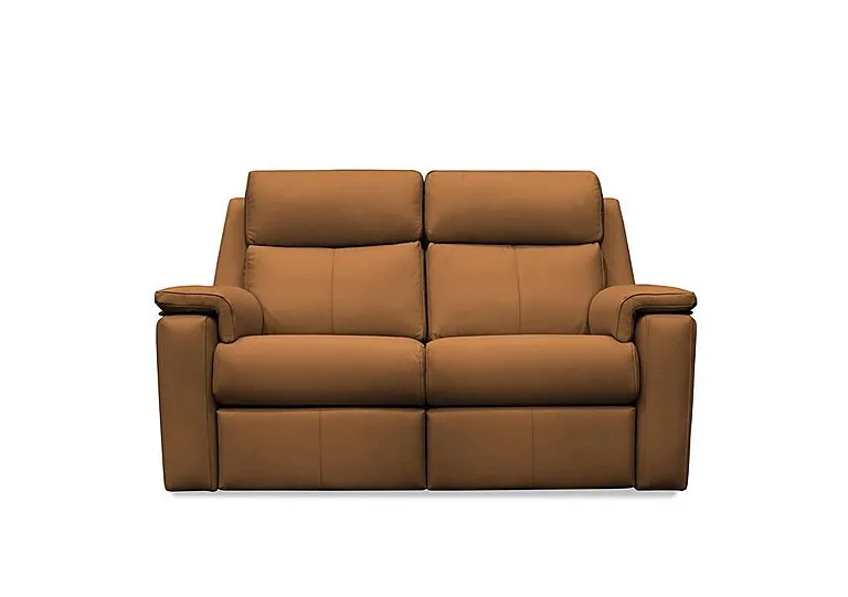 Thornbury 2 Seater Leather Recliner Sofa with Headrests and Power Lumbar - Cambridge Tan