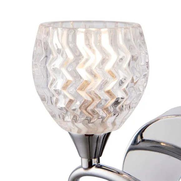 Vogue Boyer 2 Light Wall Light Chrome 4