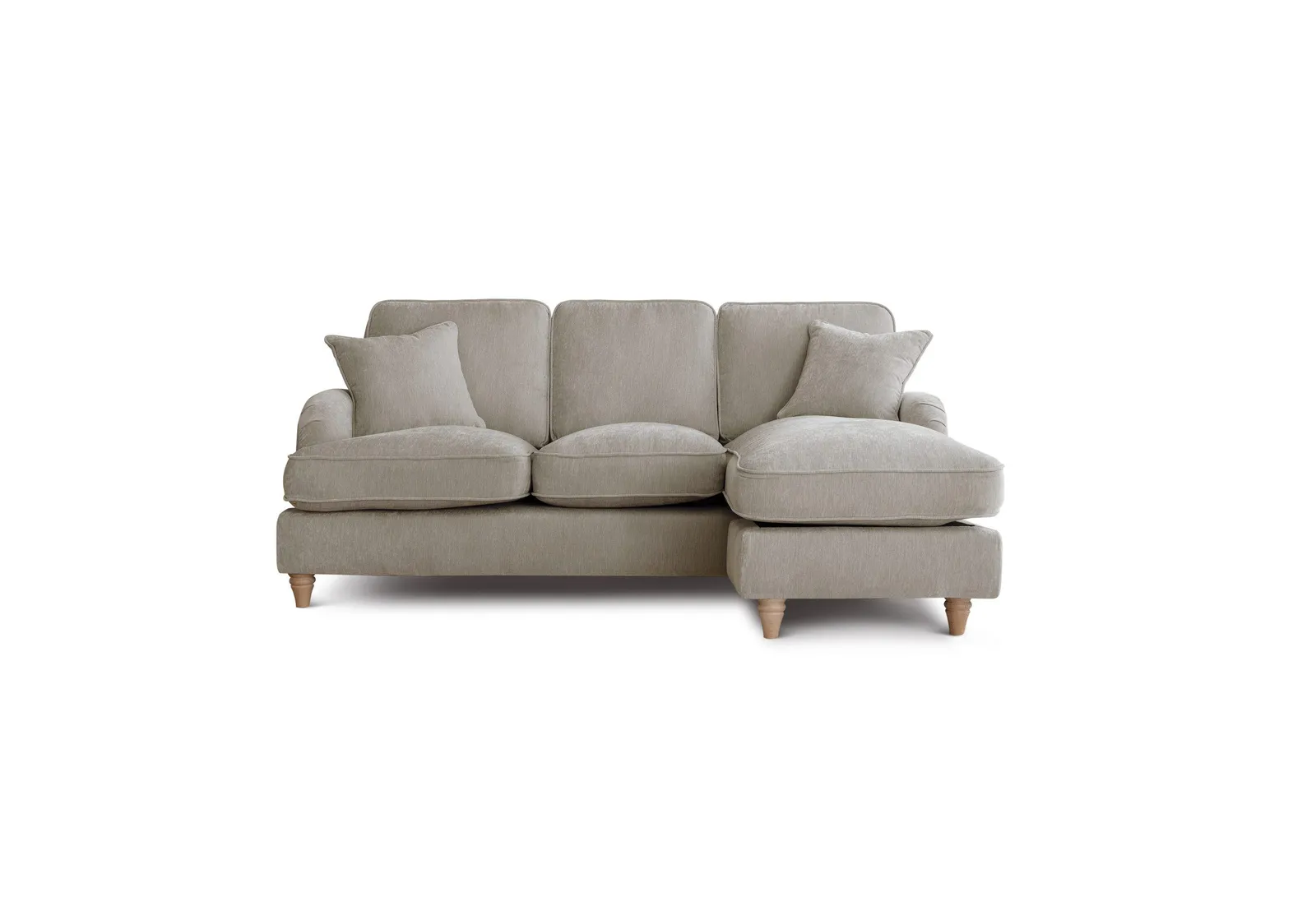 The Great Sofa Company Orla Right Hand Chaise Sofa Manhattan Charcoal in Taupe 2