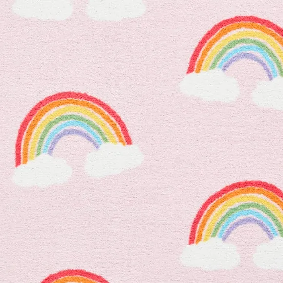 Catherine Lansfield Kids Rainbow Hearts Rug 2