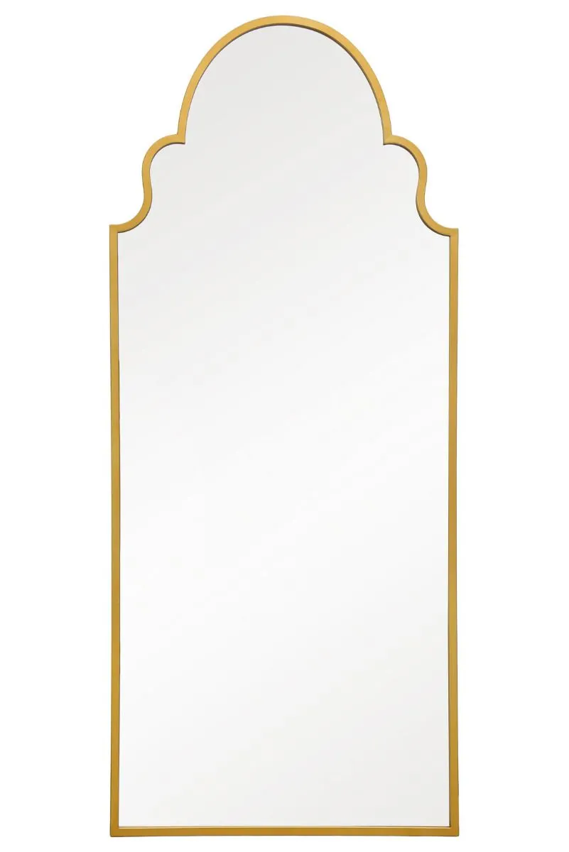 MirrorOutlet Gold Framed Arched Leaner/Wall Garden Mirror 79" x 33" (200x85CM) 3