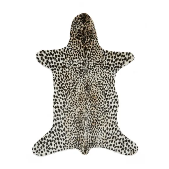 Faux Fur Cheetah Print Rug 5