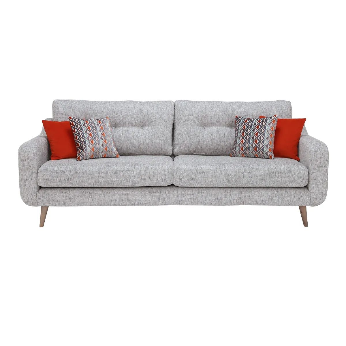 Myers Extra Large 4 Seater Fabric Sofa - Grey - W224 x D92 x H86cm - Barker & Stonehouse
