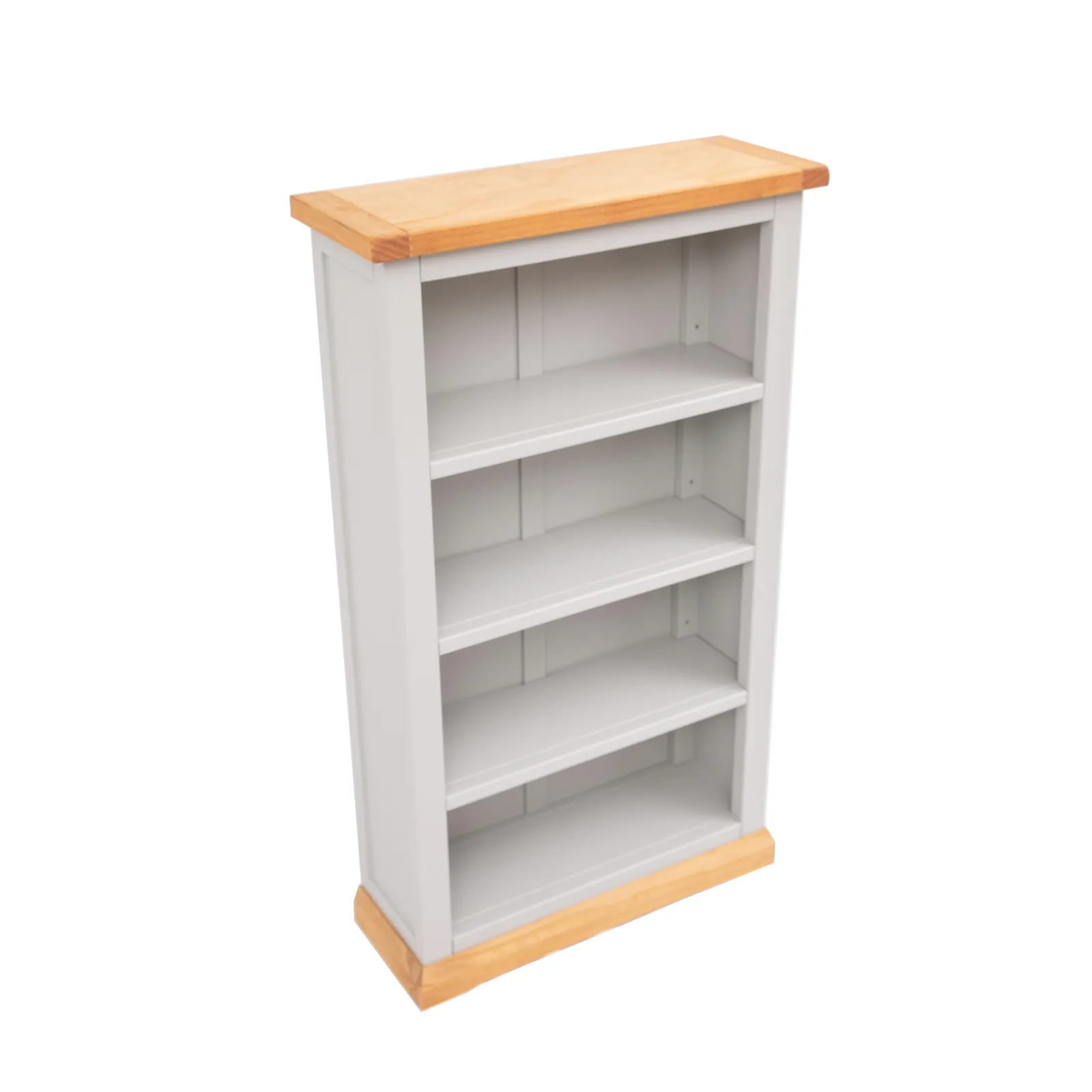 Cabinet Bits Bookcase with plinth 120x70x25cm in Light Grey 3