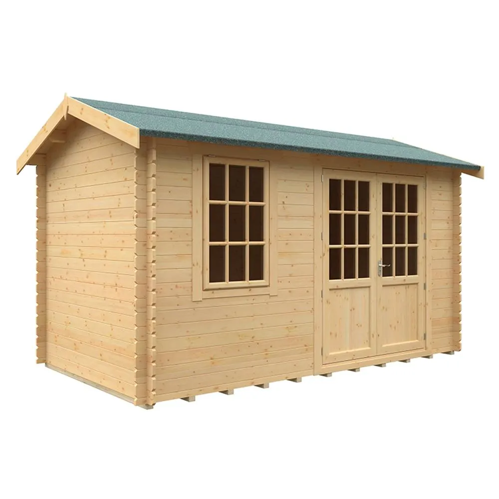 Buttercup Farm 14x8 The Henley 28mm Cabin - L415 x W235 x H262.3 cm in Natural