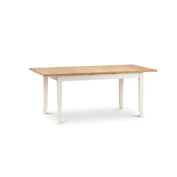 Davenport 4-6 Seater Rectangular Extendable Dining Table, Off White 2