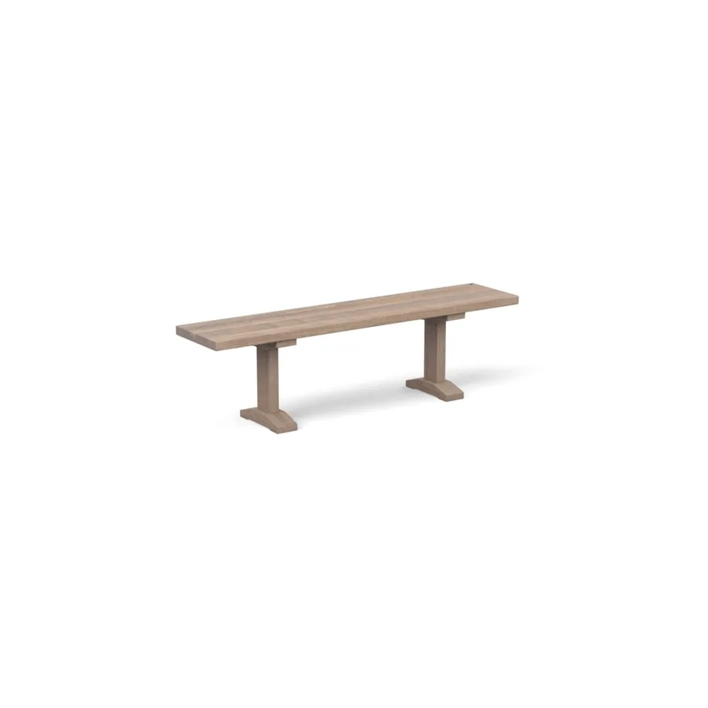 Heal's Lisbon Bench 160x35cm Grey Oiled Oak Straight Edge Not Filled