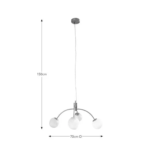 Marble Art Deco 4 Light Ceiling Light 6
