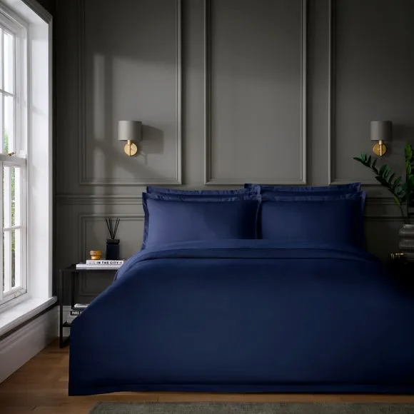 Hotel Cotton Sateen 400 Thread Count Duvet Cover & Pillowcase Set 1