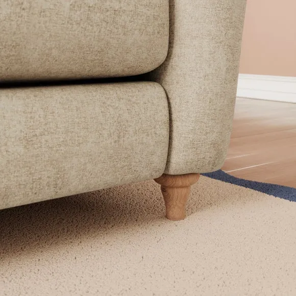 Hattie Tonal Plush Chenille Corner Chaise Sofa 5