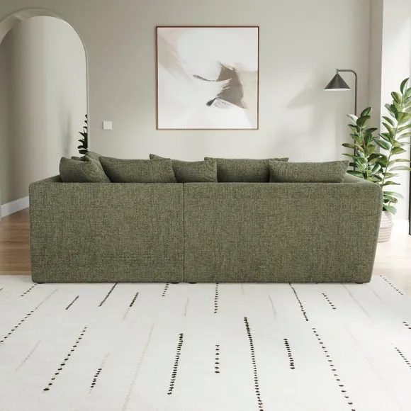 Blake Soft Texture Chenille Corner Chaise Sofa 3