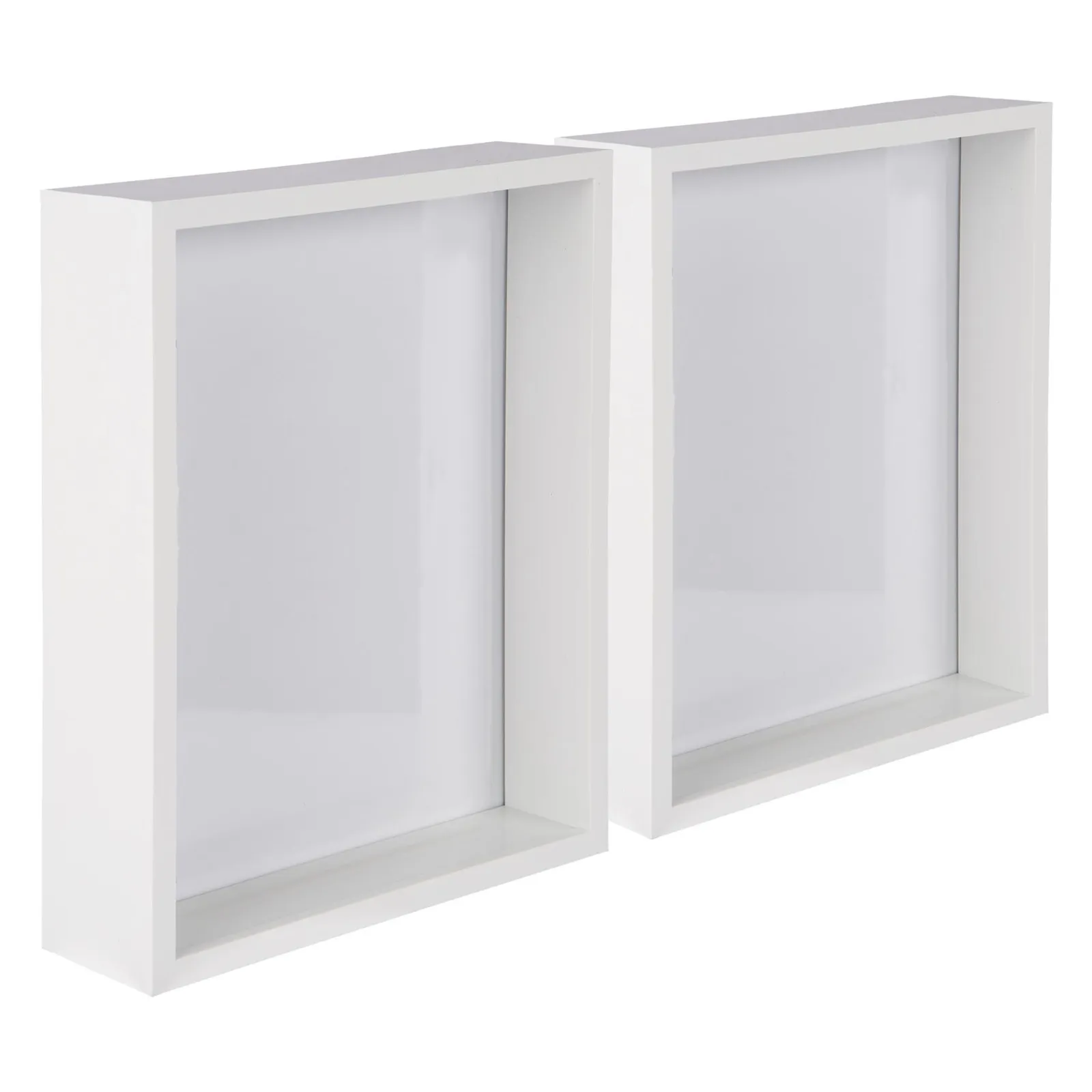 Nicola Spring 3D Deep Box Photo Frames - 8 x 10" - Pack of 5 in White 1