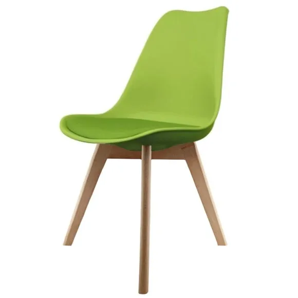 Fusion Living Soho Plastic Dining Chair with Squared Legs 2