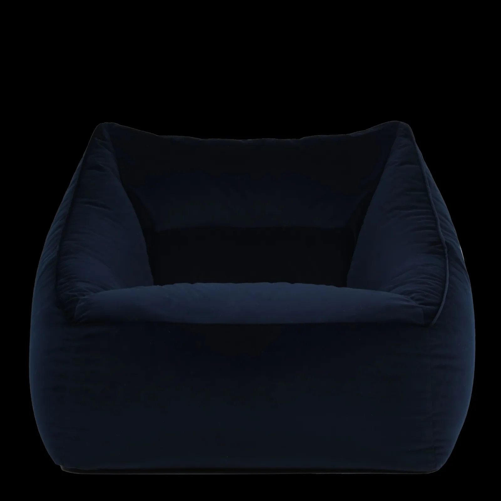 icon Natalia Velvet Adults Bean Bag Armchair, Large Beanbag Dusk Pink in Dark Blue