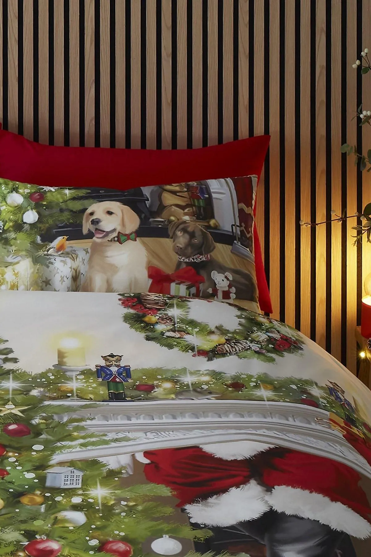 Fusion 'Christmas Tree' Festive Scene Print Duvet Cover Set 2