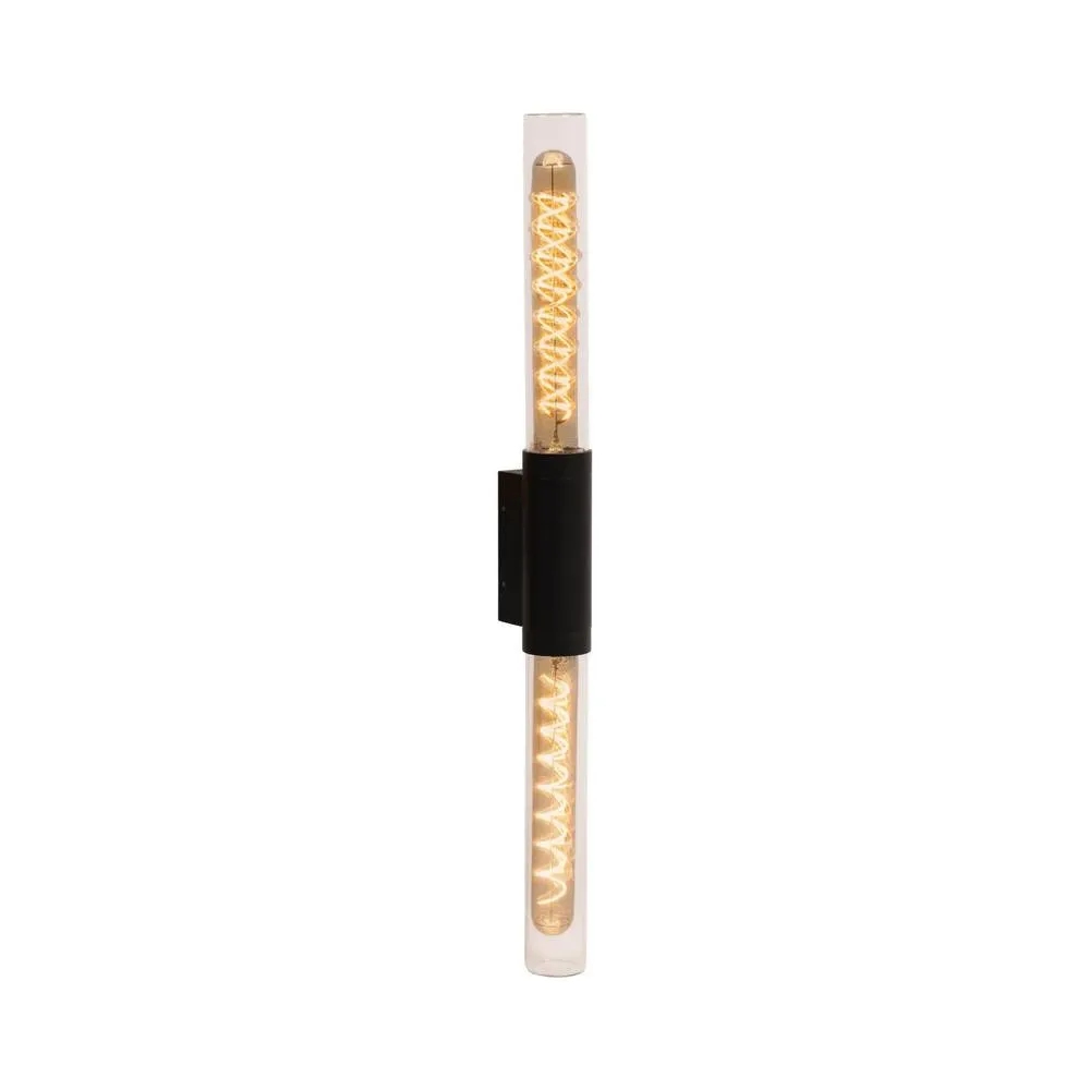 Netlighting Lucide PILAR Wall light Indoor Outdoor 2xE27 IP54 Black | Essential