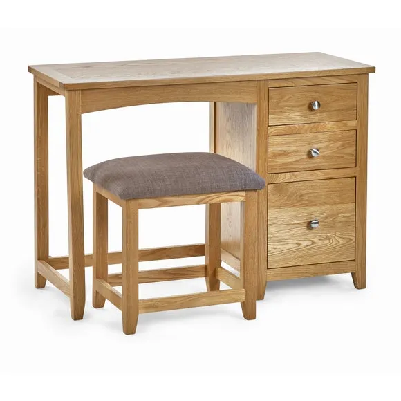 Jenkins Single Dressing Table and Stool, Oak 2