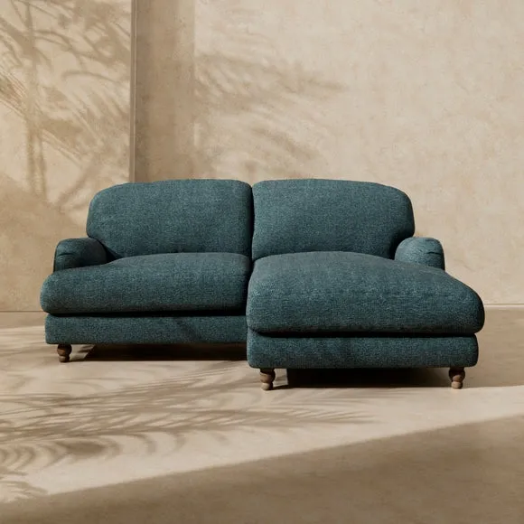 Arthur Waffle Chenille Corner Chaise Sofa 1